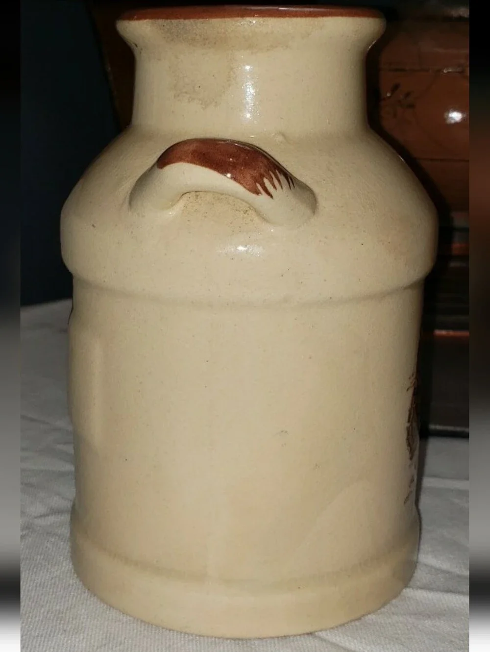 Vintage Double Handled Stoneware Crock/Jug Made In Taiwan